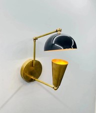 Applique murale en métal milieu du siècle 1950 italien lumière laiton belle l...