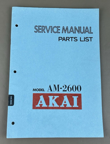 Akai 2600 service manual - akai, am-2600
