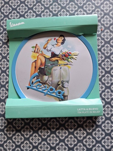Plaque métal vintage vespa - plaque,