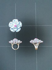 GOUACHÉ - IMPRESSION ORIGINALE - BIJOUX - BAGUE -HAUTE JOAILLERIE- CHANEL