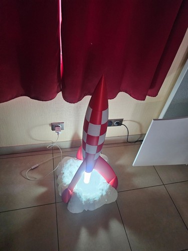 Lampe fusée tintin géante - tintin, 1