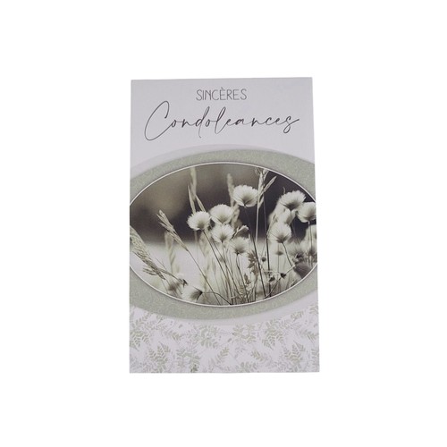 Carte voeux condoléances - carte, de