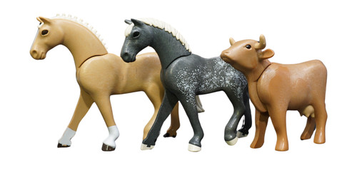 Playmobil chevaux vache