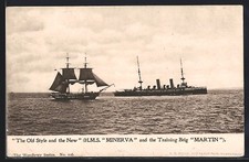 AK HMS Minerva Et Le Brigantin