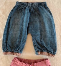 Pantalon en jean bleu doublé