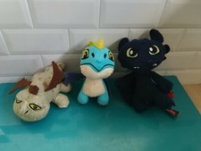 19.2.0.3 Lot 3 Peluches Dragon Krokmou Tempête 17cm Dreamworks
