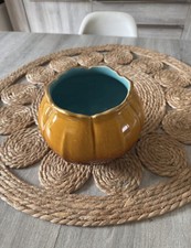 Gros cache pot SARREGUEMINES art nouveau céramique barbotine 