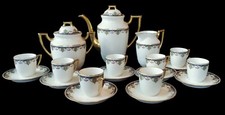 Ancien Service À Café Porcelaine Limoges Vignaud  19 pièces Art De La Table