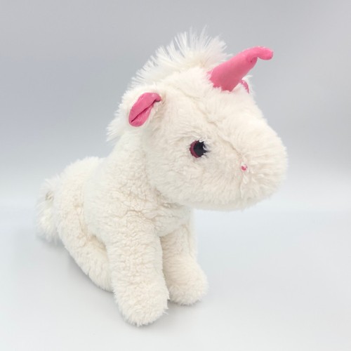 Peluche licorne blanche rose