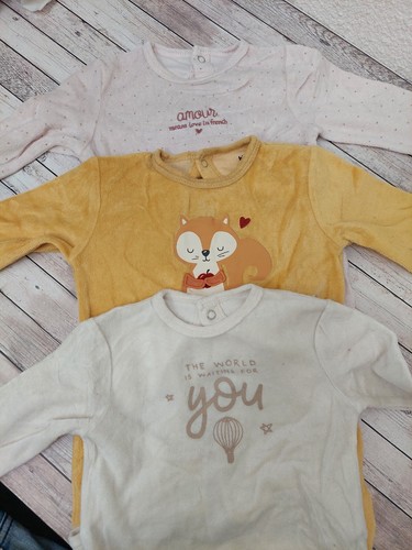 Pyjamas bébé velours mois - pyjamas,