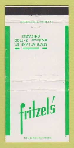 Matchbook cover fritzel s - cover,