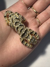 Broche, Tigre, Doré, À