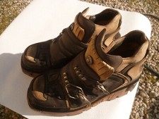 NEW-ROCK- RÉACTOR   Cuir Noir Gothique Punk Biker Chaussures ANNÉE ??