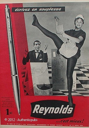 Publicite reynolds stylo - stylo, a