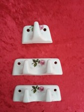 Patères de salle de bain (3) en porcelaine