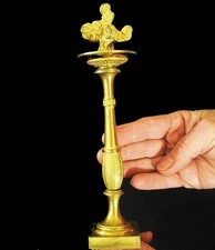 VASQUE FLAMME PENDULE HORLOGE BRONZE DORE EPOQUE EMPIRE DEBUT 19 eme SIECLE