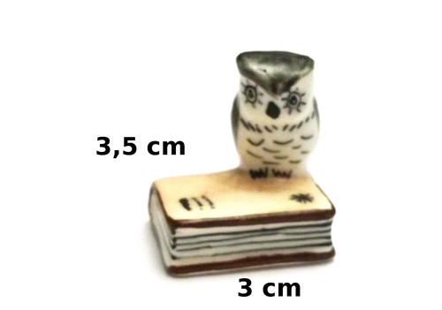 Chouette miniature avec livre - chouette,