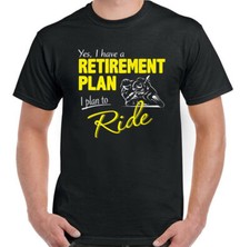 T-Shirt De Moto Plan De Retraite Pour Motard Homme Drôle Casque De Moto Indien