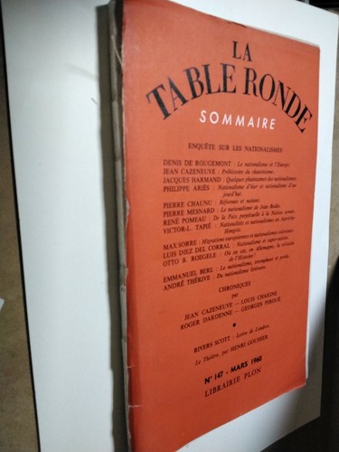 Table ronde 147 - table, mars