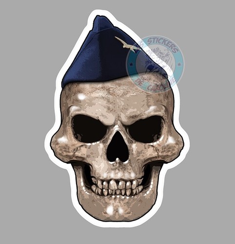 Sticker skull head - armee, de