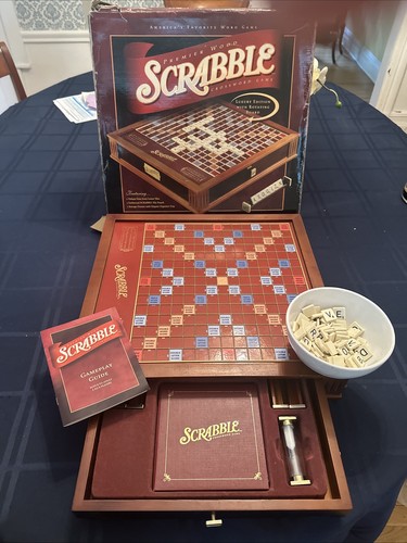 Scrabble premier wood edition - scrabble,