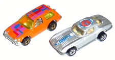 Lot HOT WHEELS AMC PACKIN PACER & CORVETTE C2 1/64 Model Blackwall Cars VINTAGE