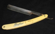 RASOIR DROIT DOZOLME BARBE DURE COUPE CHOUX BON ETAT A NETTOYER ET AIGUISER 10