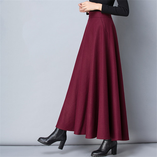 Femmes faux laine - laine, jupe