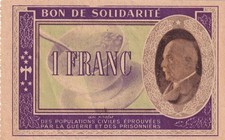 1 Franc Bon de Solidarité - 1941-1942 - Sans série