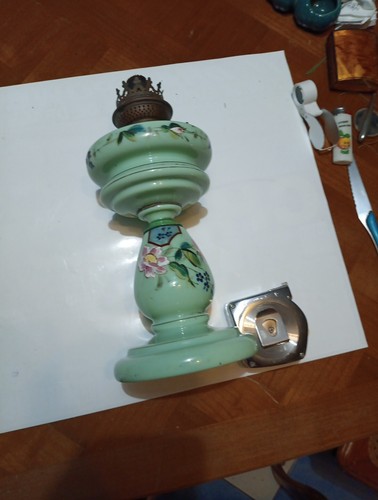 Lampe pétrole opaline - lampe, à