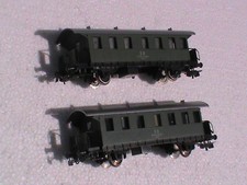 lot 2 voitures voyageurs HO PIKO/2 VOIT A PLATEFORME DE LA D R / OCC