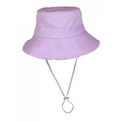 Chapeau bob violet coton - chapeau,