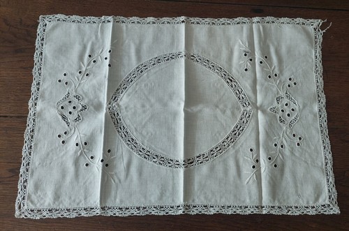 Napperon ancien lin - , blanc