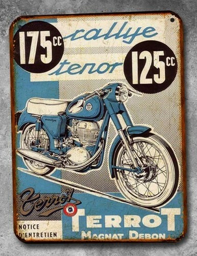 Plaque metal vintage - , terrot
