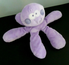 S1. DOUDOU PELUCHE MOTS D'ENFANTS POULPE PIEUVRE MAUVE DIAM 27cm EXCELLENT ETAT