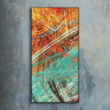 Horloge murale sur toile 30x60