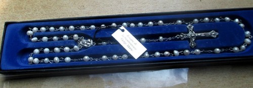 Chapelet couleur argent perles - couleur,