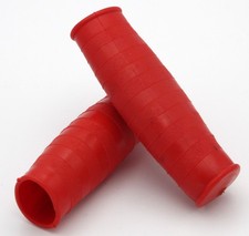 Paire poignées rouge vélo