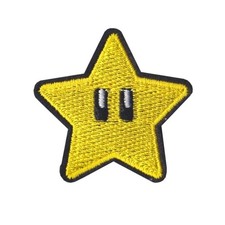 Patch Écusson Super Mario Etoile Star - Thermocollant (Réf a)