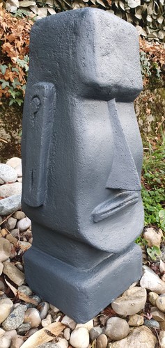 Statue visage moai ile - moai, de