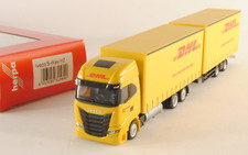 Herpa 315890 IVECO S-Way HZ Camion Remorque DHL Autotrain Jaune H0 1:87