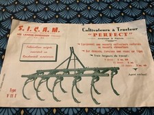 AGRICULTURE . OUTIL AGRICOLE . CULTIVATEUR A TRACTEUR