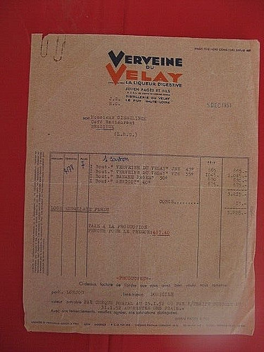 0705 vieux papier facture - papier,
