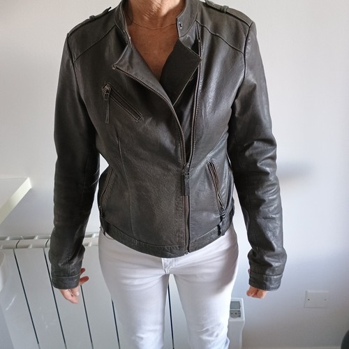 Blouson cuir camaïeu - blouson,