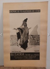 Affiche Ancienne Chemins De Fer Biskra