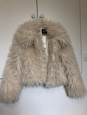 Veste fausse fourrure Zara neuve avec étiquette – Crème – Taille S