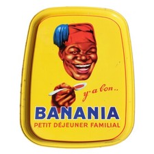 Plateau de service publicitaire Banania en tôle lithographiée Éditions Clouet