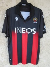 Maillot OGC NICE 2021 MACRON football shirt jersey DOLBERG maglia rouge noir L