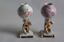 Paire vases porcelaine Anges
