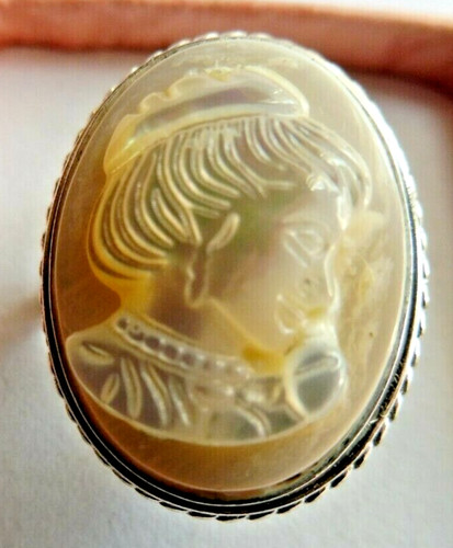 Bague camée nacre - bague, en